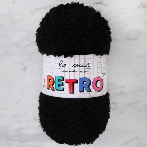 La Mia RETRO Black Hand Knitting Yarn - LM6500
