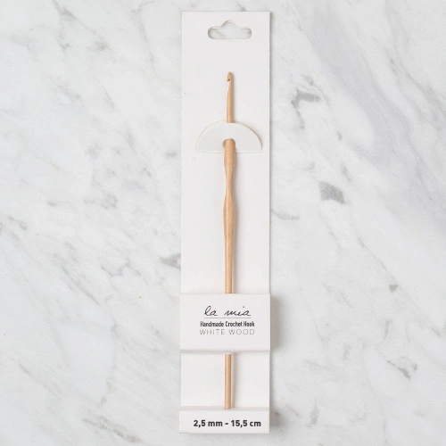 La Mia Whitewood 2.5 mm 15.5 cm Ahşap Yün Tığ
