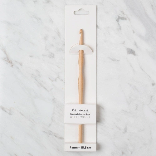 La Mia Whitewood 4 mm 15.5 cm Ahşap Yün Tığ