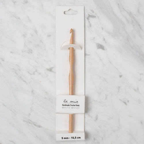 La Mia Whitewood 5 mm 15.5 cm Ahşap Yün Tığ