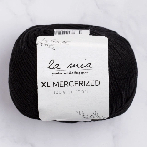 La Mia XL Mercerized Black Knitting Yarn - 1 - 33758