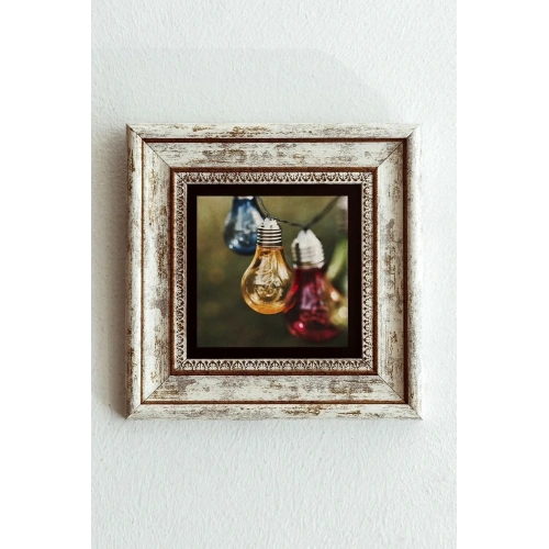 Lambalar Çerçeveli Taş Tablo , Çerçeveli Taş Duvar Dekoru-enkcrcvtbl-00188 20 cm