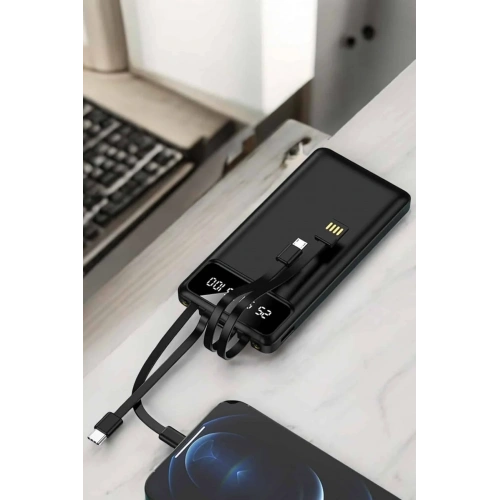 Lcd Ekranlı 20.000mah Powerbank Usb Lightning Type-c Uyumlu
