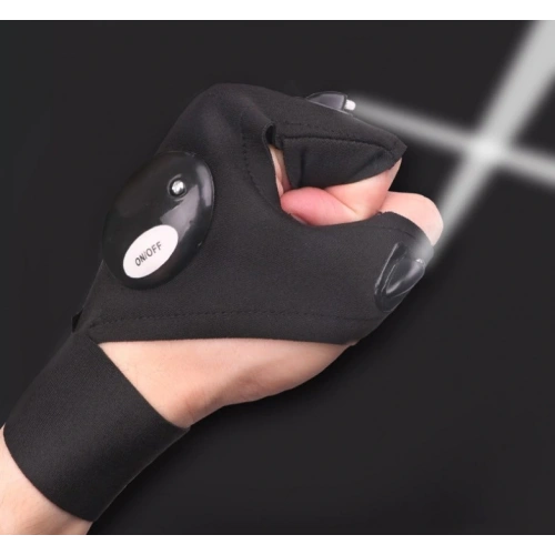 Led Işıklı Çalışma Eldiveni Sağ Sol Çift