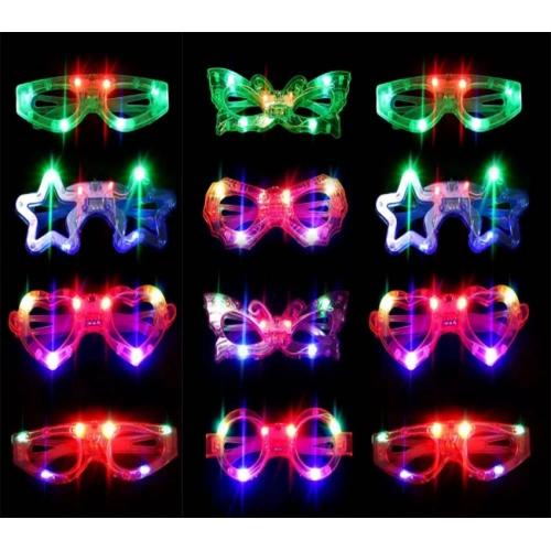 Led Işıklı Karışık 6 Model Yanar Söner Parti Gözlüğü 12 Adet (5365)