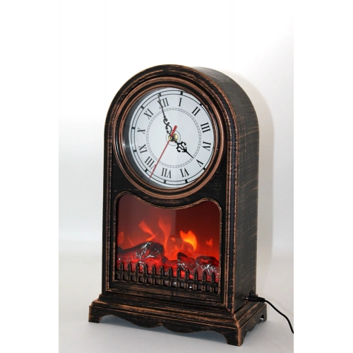 LED Işıklı Saatli Şömine - Model 2