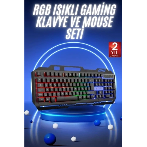 Led Mekanik Gaming Klavye Ve Mouse Seti