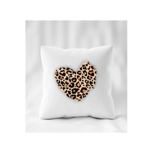 Leopar Desen Baskılı Yastık 40 x 40