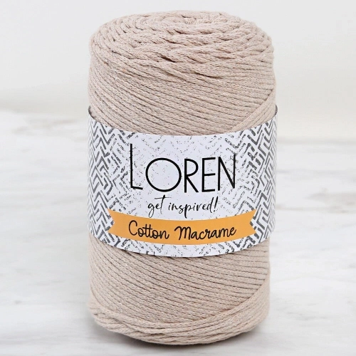Loren Cotton Macrame Bej - R084 - 34363