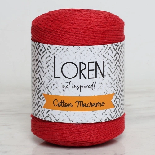Loren Cotton Macrame Red - R095 - 34374