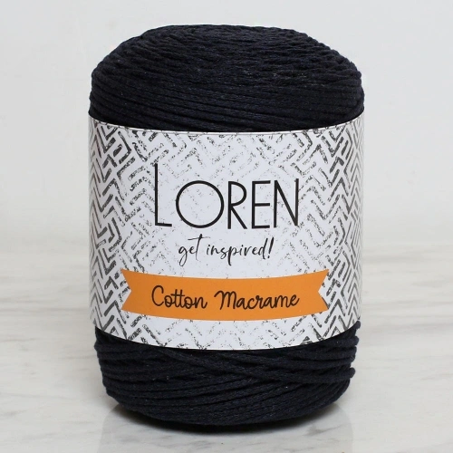 Loren Cotton Macrame Lacivert - R005 - 34361