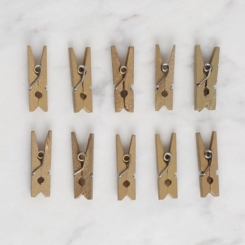 LOREN CRAFTS 10 PIECE GOLDEN MINI CLIPS