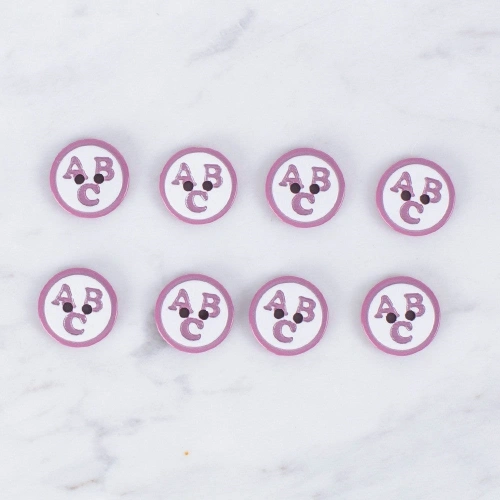 Loren Crafts 8 li ABC Vişne Çürüğü Düğme - 0558