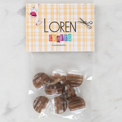 Loren Crafts 8li Desenli Düğme - 1088