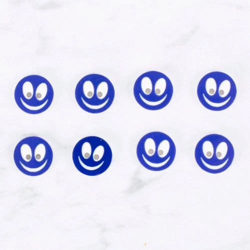 Loren Crafts 8 li Gülen Yüz Açık Lacivert Düğme -