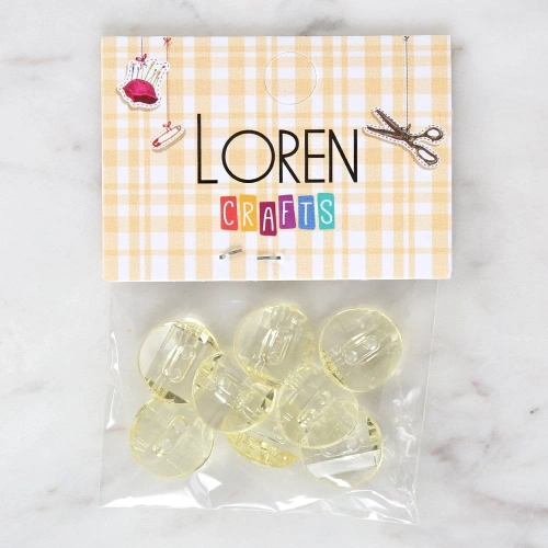 Loren Crafts 8li Sarı Düğme - 3067