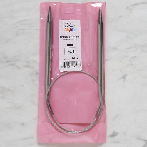 LOREN CRAFTS 8 MM ÇELİK MİSİNALI ŞİŞ 60 CM