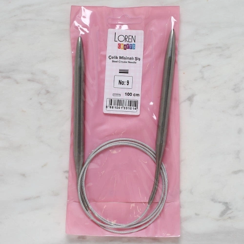 Loren Crafts 9 mm Çelik Misinalı Şiş 100 cm