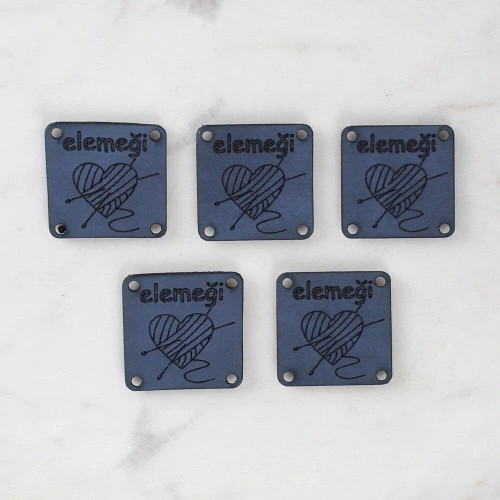 Loren Crafts Leather Emblem 5 Pieces - 1567