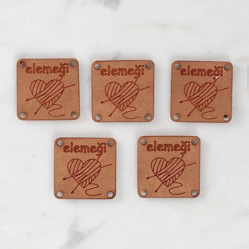 Loren Crafts Die-Cut Leather Patch 5 Pieces - 1571