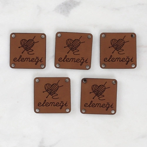 Loren Crafts Die-Cut Leather Patch 5 Pieces - 1587