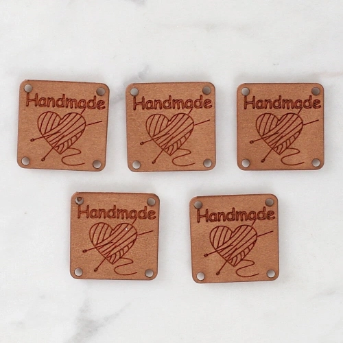 Loren Crafts Handmade Leather Patch 5 Pieces - 1596