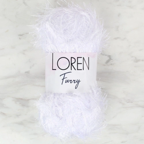 Loren Furry Beyaz El Örgü İpi - RF118 - 34067