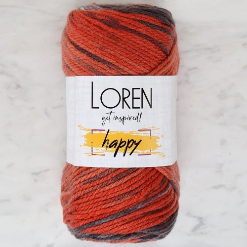 Loren Happy Variegated Hand Knitting Yarn - RH008 - 34293