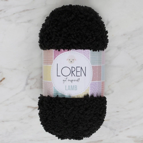 Loren Lamb Black Hand Knitting Yarn - R004 - 34423
