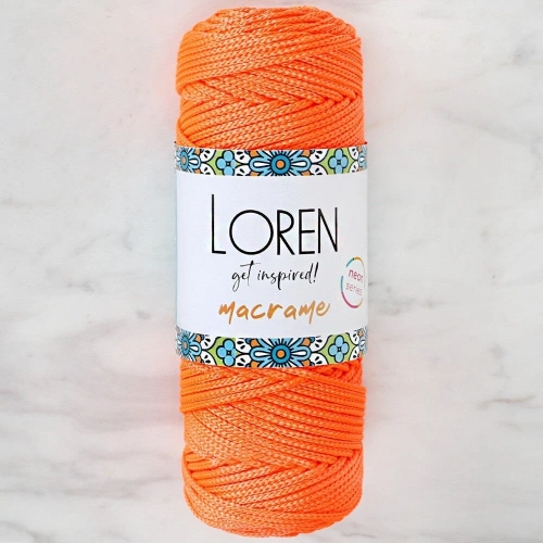 Loren Macrame Neon Orange Hand Knitting Yarn - L113