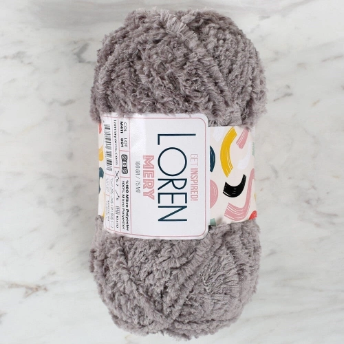 Loren Mery Grey Hand Knitting Yarn - M411 - 34317