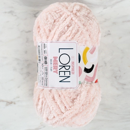 Loren Mery Powder Pink Hand Knitting Yarn - M401 - 34309