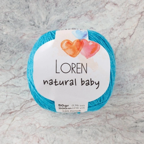 Loren Natural Baby Turkuaz El Örgü İpi - R091 - 33934