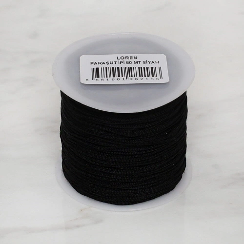 Loren Parachute Cord 50 meters Black