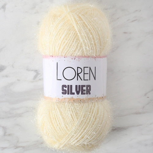 LOREN SILVER CREAM HAND KNIT YARN - RS0065 - 34071