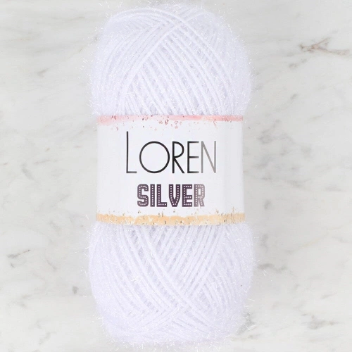 Loren Silver Optical White Knitting Yarn - RS-Optik - 34068