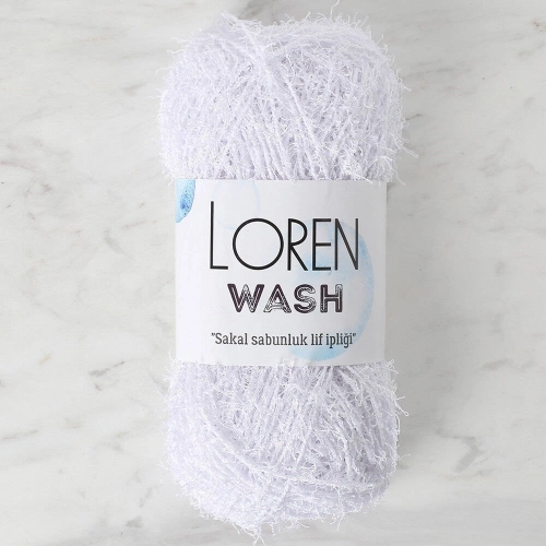 Loren Wash Optic White Hand Knitting Yarn - R001 - 34262