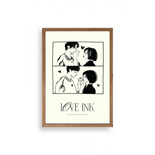 Love Ahşap Çerçeveli Tablo 17 x 23