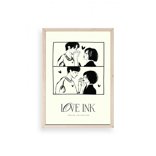 Love Ahşap Çerçeveli Tablo 17 x 23