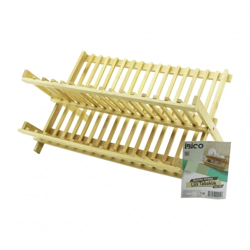 LÜX AHŞAP BAMBU BULAŞIK - TABAKLIK TEZGAH ÜSTÜ 46X33CM (5365)