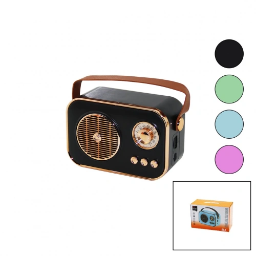 M4 PORTABLE WİRELESS HOPARLÖR - SPEAKER IŞIKLI USB ŞARJLI RENKLİ KASA - BRONZ ÇERÇEVEUSB - DC 5V - TF (5365)