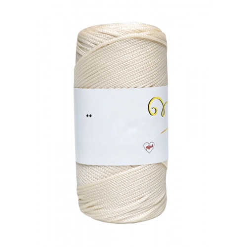 Makrome İpi 3mm Polyester  Krem