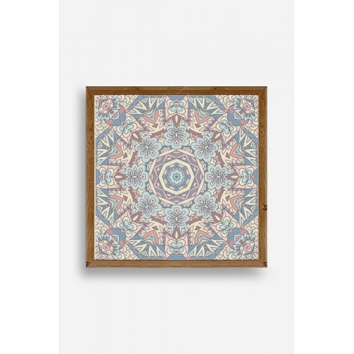 Mandala Ahşap Çerçeveli Tablo 50 x 50