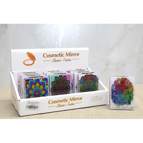 Mandala Desenli Hareketli Sulu El Aynası - Model 2