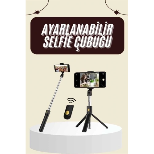 Manyetik Bluetooth Selfie Çubuğu Ve Tripod 186 Mm