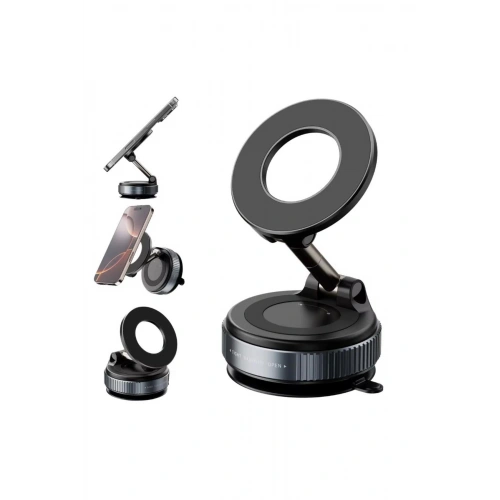 Manyetik vakumlu Araç İçi Telefon Tutucu - 360 Derece Dönebilen Ayaklı