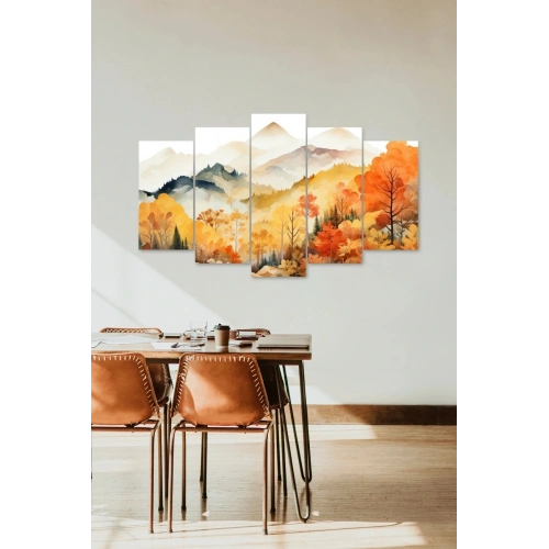 Manzara Doğa 5 Parçalı Mdf Tablo 60 x 100
