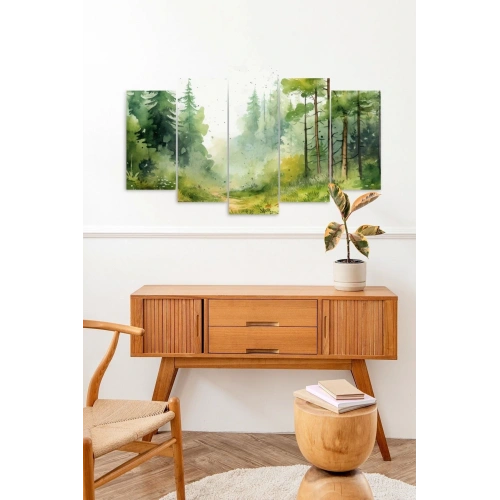 Manzara Doğa 5 Parçalı Mdf Tablo 60 x 100
