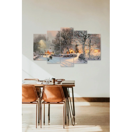 Manzara Doğa 5 Parçalı Mdf Tablo 60 x 100