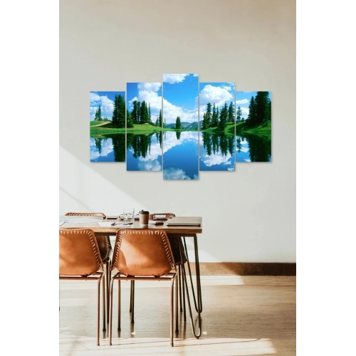 Manzara Doğa 5 Parçalı Mdf Tablo 60 x 100
